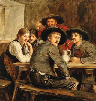 Franz von Defregger - A Cheerful Party.webp