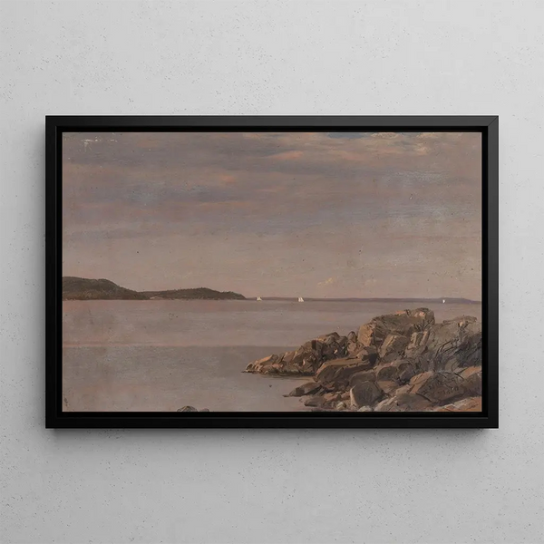 Île de Mount Desert, Maine coast - Frederic Edwin Church — framed artwork on a wall