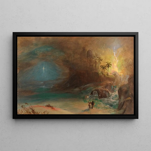 Study for the Apotheosis of Thomas Cole - Frederic Edwin Church — framed artwork on a wall