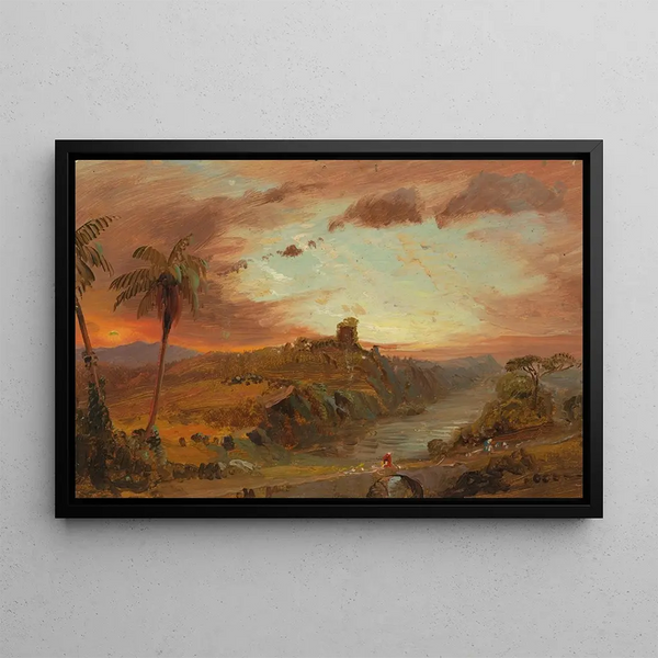 Study for an imaginary landscape of South America - Frederic Edwin Church — framed artwork on a wall