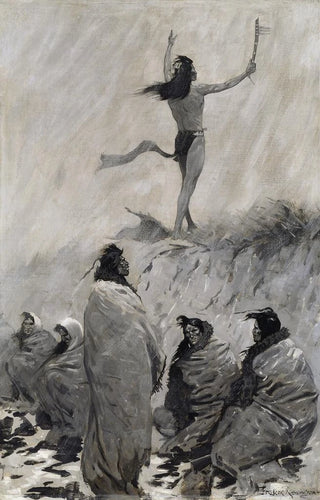 Frederic Remington - The Fire Eater Raised His Arms To The Thunder Bird.webp