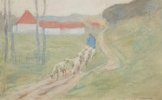 Frederick Carl Frieseke - Leading the Sheep.webp