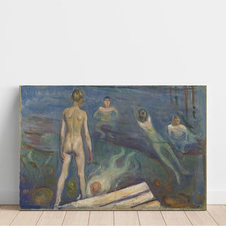 Garçons se baignant - Edvard Munch | Reproduction Tableau Décoration murale affiche copie