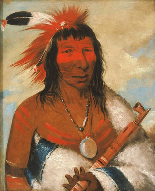 George Catlin - WNahDeTnkAh Big Eagle Or Black Dog Chief of The OHahKasKaTohYAnTe Band.webp