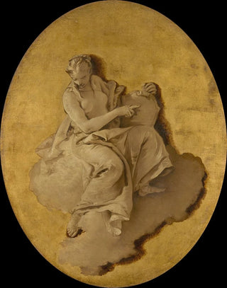 Giovanni Battista Tiepolo - Allegorical Figure of a Woman with a Shield or a Mirror.webp