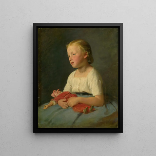 Gyula Benczr - Little Girl with a Doll.webp