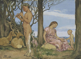 Hans Thoma - Faun and nymph.webp