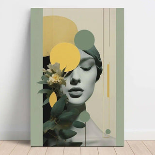 Harmonie en Jaune et Vert | Collage | Reproduction Tableau Décoration murale affiche copie