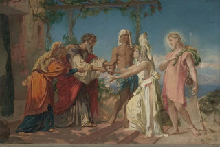 Henri Lehmann - Tobias Brings His Bride Sarah to the House of His Father Tobit.webp