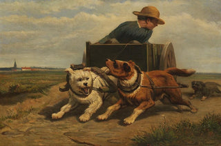 Henritte RonnerKnip - Boy with a dog cart.webp
