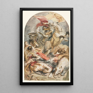 Jacob Jordaens - The Conversion of Saul with Horseman and Banner.webp