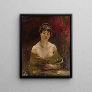 Jan Cigliski - Study of a female model in green drapery.webp