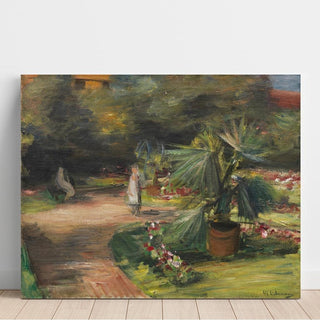 Jardin avec palmier et deux figures féminines - Max Liebermann | Reproduction Tableau Décoration murale affiche copie