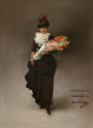 Jean Braud - Jeune femme au bouquet de fleurs.webp