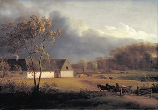 Jens Juel - A Storm Brewing behind a Farmhouse in Zealand.webp