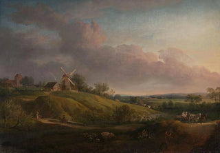 Jens Juel - Landscape with a Church and a Mill.webp