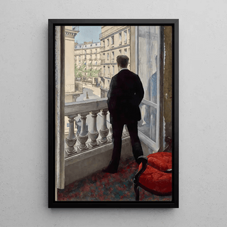 Jeune homme à sa fenêtre - Gustave Caillebotte | Reproduction Tableau Décoration murale affiche copie