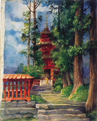John La Farge - Red Pagoda Nikko.webp