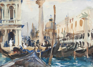 John Singer Sargent - The Piazzetta with Gondolas.webp