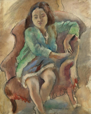 Jules Pascin - Simone Dalal Jeune Fille Dans Une Bergre.webp