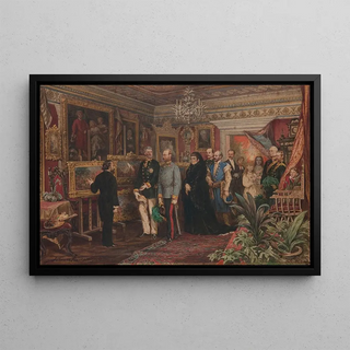 Juliusz Kossak - The Emperor Visiting Jan Matejko at His House at 47 Floriaska Street.webp
