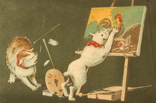 Kobayashi Kiyochika - Cats and Canvas.webp
