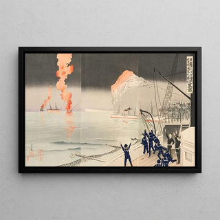 Kobayashi Kiyochika - Hurrah for the Great Victory of the Navy of Great Japan at the Naval Battle of Incheon between Japan and Russia.webp