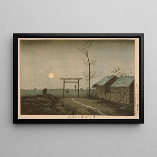 Kobayashi Kiyochika - The Tar Inari Shrine in the Asakusa Ricefields.webp