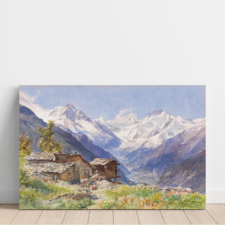 L'Alpe Barneuza Valais - Edward Theodore Compton | Reproduction Tableau Décoration murale affiche copie