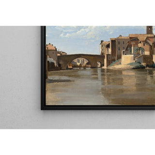 L'Île et le pont San Bartolomeo, Rome - Jean-Baptiste-Camille Corot | Reproduction Tableau Décoration murale affiche copie
