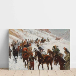 L’armée Napoléonniene traversant le col de Somosierra de Jan van Chelminski | Reproduction Tableau Décoration murale affiche copie