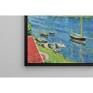 La Seine à Argenteuil, bateaux au mouillage - Gustave Caillebotte | Reproduction Tableau Décoration murale affiche copie