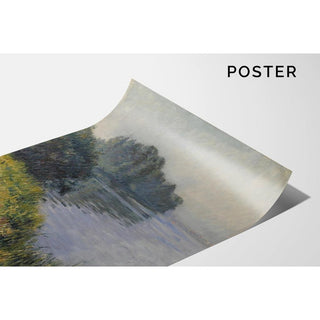 La Seine à l’Île Marante par temps brumeux - Gustave Caillebotte | Reproduction Tableau Décoration murale affiche copie