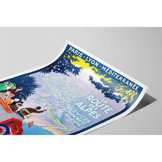 La route des Alpes - Affiche vintage