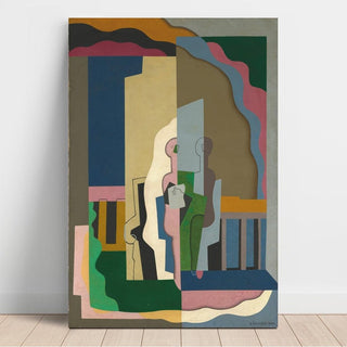 Lavans-lès-Saint-Claude, Jura, Femmes au Balcon - Georges Valmier | Reproduction Tableau Décoration murale affiche copie