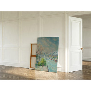 Le Louvre, Matin, Printemps - Camille Pissarro | Reproduction Tableau Décoration murale affiche copie