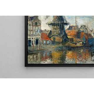 Le Moulin à vent sur l'Onbekende Gracht, Amsterdam - Claude Monet | Reproduction Tableau Décoration murale affiche copie