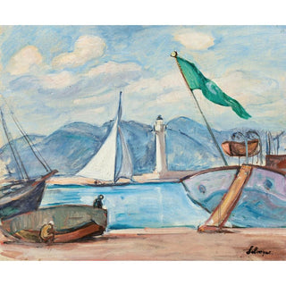 Le port de Saint-Tropez - Henri Lebasque | Reproduction Tableau Décoration murale affiche copie
