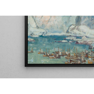 Le port de Svolvær au plus fort de la saison de pêche, étude des Lofoten #2 - Anna Boberg | Reproduction Tableau Décoration murale affiche copie