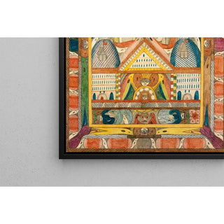 Leantika, Grand Hôtel Géant, sur le lac Lion; Inde - Adolf Wolifli | Reproduction Tableau Décoration murale affiche copie