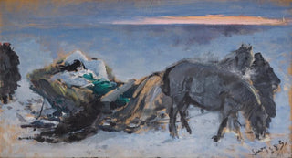Leon Wyczkowski - Gertruda Komorowska in the Sleigh.webp