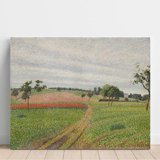 Les Coteaux de Thierceville, Temps Gris - Camille Pissarro | Reproduction Tableau Décoration murale affiche copie