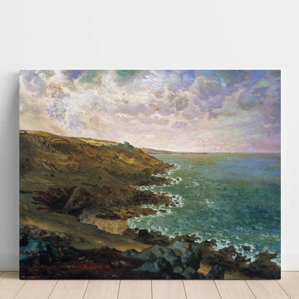 Reproduction of the painting Les falaises de Gréville - Jean-François Millet