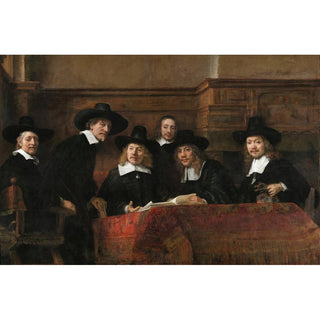 Les syndics de la guilde des drapiers - Rembrandt van Rijn | Reproduction Tableau Décoration murale affiche copie