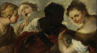 Luca Giordano - Four Women making Music.webp
