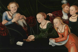 Lucas Cranach the Elder - Old Man Beguiled By Courtesans.webp
