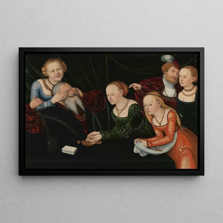 Lucas Cranach the Elder - Old Man Beguiled By Courtesans.webp