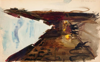 Magnus Enckell - Katu ja ihmisi iltahmrss luonnos.webp