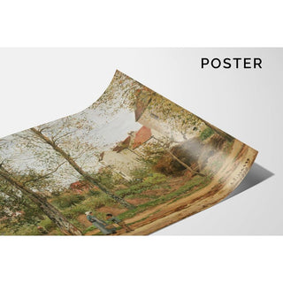 Maisons à Bougival Automne - Camille Pissarro | Reproduction Tableau Décoration murale affiche copie