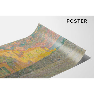 Maisons au Soleil, Villefranche-sur-Mer - Henri Le Sidaner | Reproduction Tableau Décoration murale affiche copie